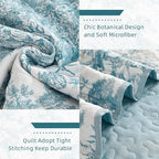 WONGS BEDDING Botanical Quilt Set Queen Size - Image 6