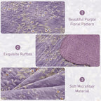 GOONE Queen Quilt Set 90"x90", Lightweight Washed Coverlet, Reversible Spring & - Image 5