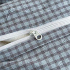 PinkMemory Blue Gingham Duvet Cover Bedding Set King 100% Washed Cotton Blue - Image 6