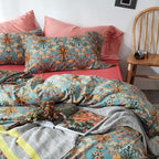 mixinni Vintage Style Garden Flower Duvet Cover Set - Image 4