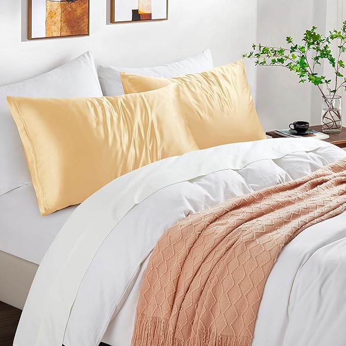 Satin Pillowcases with Zipper （20x30）, Queen Size Pillowcases Set of 2 - Image 6