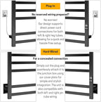 8-Bar Electric Heated Towel Warmer, Fast Heating - Image 3