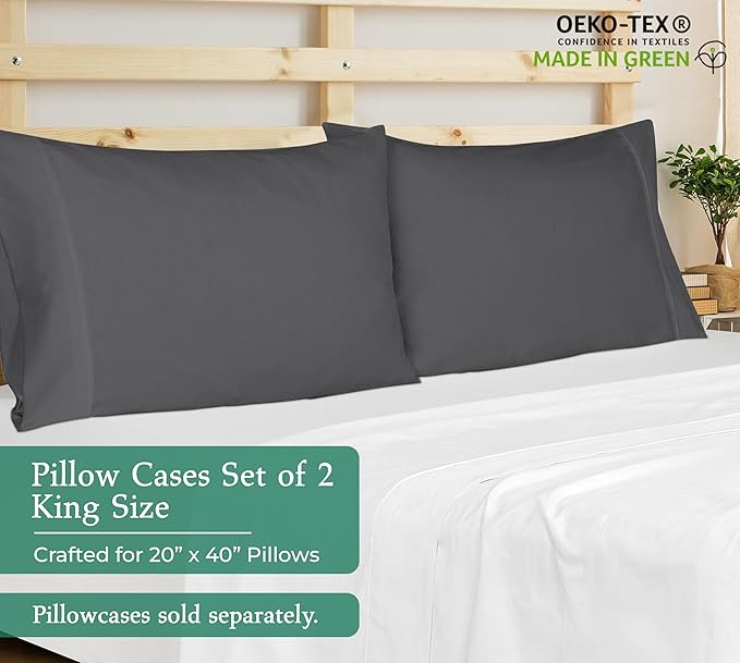 Royale Linens King Pillowcase Set of 2 - Image 2