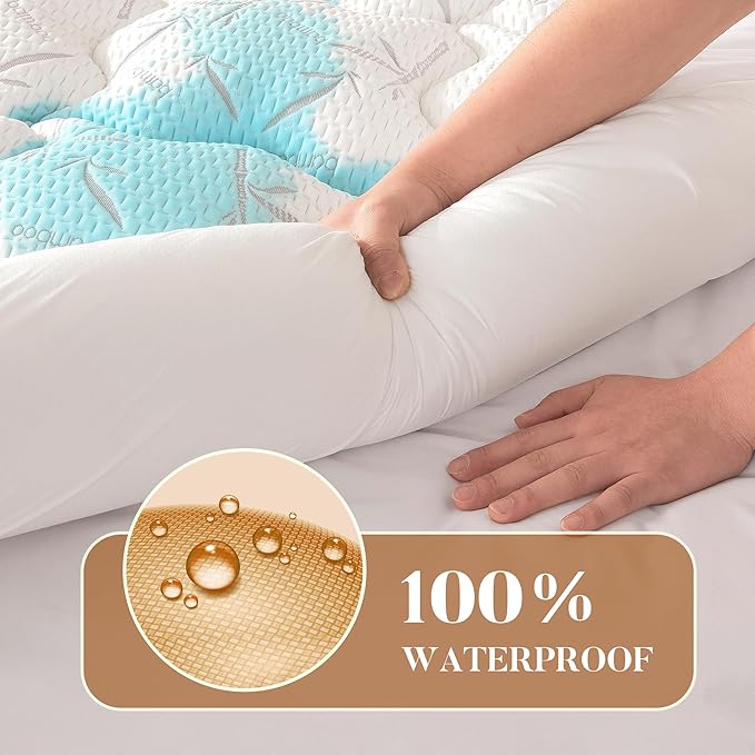 PRIMESOFT 100% Waterproof Twin XL Size Mattress Topper, Thick Pillow Top - Image 4