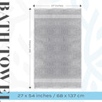 White Classic Luxury Bath Towels Set of 4 Large - Image 4