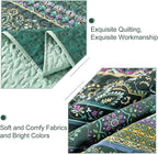 WONGS BEDDING Boho Quilt King Size, Lightweight Microfiber Bed Decor Bedspread - Image 5