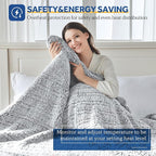 Sealy Electric Blanket Queen Size, Dual Control Soft Sherpa Heated Blanket - Image 2