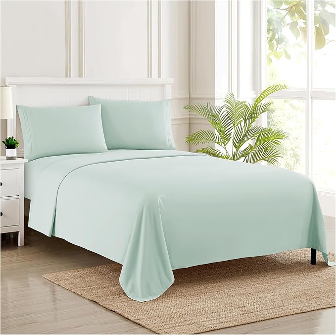 1800 Thread Count Sheet Set – Soft Egyptian Quality Brushed Microfiber Sheets – by SweetHomeCollection