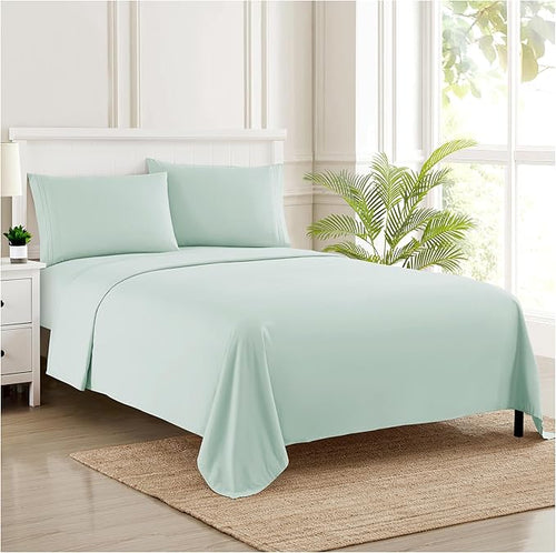 1800 Thread Count Sheet Set – Soft Egyptian Quality Brushed Microfiber Sheets – by SweetHomeCollection