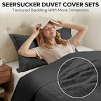 Cozyide Dark Grey Twin Duvet Cover, 2 Pieces Bedding Duvet Covers, Soft - Image 2