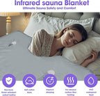 Natural Jade and Tourmaline Heat Sauna Blanket Infrared Zipper Oxford Cloth - Image 2