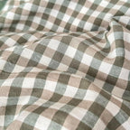 MKXI Sage Green Gingham Duvet Cover Twin, 3-Piece Ruffled Bedding Set - Image 6