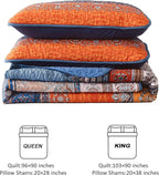 WONGS BEDDING Boho Quilt Set California King, Lightweight Microfiber Bed Decor - Image 7