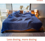 YnM Velvet Knitted Weighted Blanket, Hand Made Chunky Knit Weighted Throw - Image 7