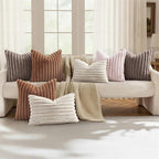 decorUhome Cozy Faux Fur Throw Pillow Covers 26x26 Set of 2 Decorative Soft - Image 5