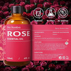 SU JUABA Rose Essential Oil 4 Fl Oz, 100% Pure Rose Oil - Image 6
