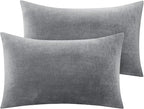 BEDELITE Flannel Pillow Cases Queen Size Set of 2, Super Soft Fleece Pillowcases by BEDELITE
