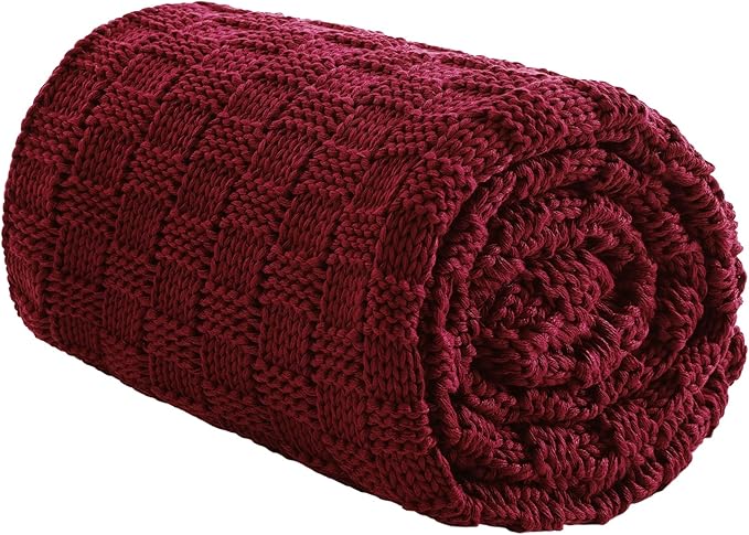 Knitted Weighted Blanket for Adult, No Beads Heavy Blanket 60” x 80'' 17lbs by Unknown