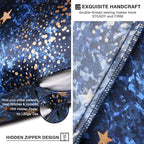 MANSPHIL Navy Blue Galaxy Mulberry Silk Pillowcase Queen Size, Print Pattern - Image 5