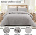 Whale Flotilla Ultra Soft Queen Quilt Bedding Set, Lightweight Microfiber Light - Image 2