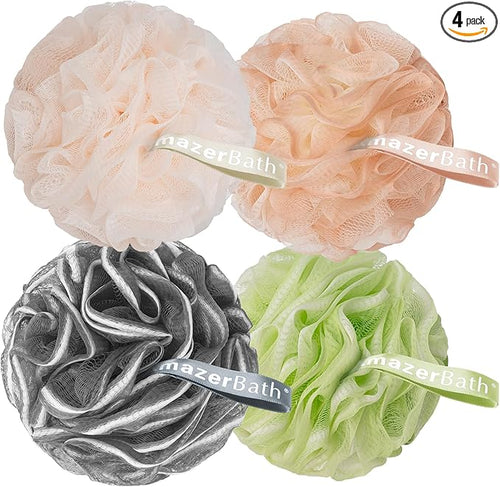 AmazerBath Bath Loofah Sponge, Shower Loofah 60g/PCS Body Scrubber Loofa by AmazerBath