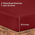 ROYALE LINENS 300 Thread Count 100% Long Staple Combed Cotton Fitted Sheet King - Image 2