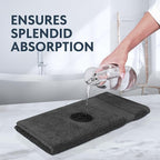 White Classic Luxury Dark Gray Hand Towels - Image 4