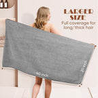 AIDEA Microfiber Hair Towel, 40 X 20 Inches Soft Wrap - Image 4
