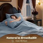 LBRO2M 1000 Thread Count 100% Egyptian Cotton Sheets Set Clifornia King - Image 5