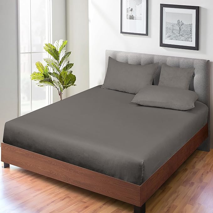 ROYALE LINENS 300 Thread Count 100% Long Staple Combed Cotton Fitted Sheet - Image 6