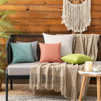 MIULEE Pack of 2 Decorative Outdoor Solid Waterproof Throw Pillow Covers Spring - Image 2