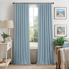 Dusty Blue Curtains for Nursery Girls Boy Bedroom 72 Inch Length 2 Panels - Image 8