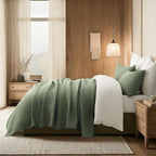 EVERGRACE Cross Stitch Pre-Washed Cotton Quilt Bedding Set King Size, Oversized - Image 3