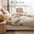 PURE ERA Jersey Knit Duvet Cover Set 100% T-Shirt Cotton Super Soft Comfy 3pc - Image 4