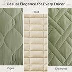 Comfort Spaces Twin Quilt Set Modern Reversible Ogee Coverlet Twin Bedding Set - Image 5
