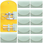 12 Set Manicure Set Bulk Mini Manicure Nail Clipper Kit 7 in 1 Stainless Steel by Lanties