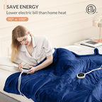 HOMLYNS LuxeHeat Heated Blanket Electric Blanket King Size, Soft Flannel Sherpa - Image 6