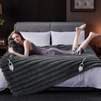 Heated Blanket Queen Size, Faux Fur Cozy Heating Blanket - Image 5