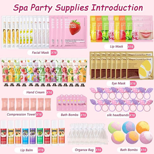 160 PCS Spa Party Supplies for Girls Women, Include Facial Mask, Hand Creams - Image 2