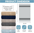 QUBA LINEN Hotel & Spa 100% Cotton Bath Towels Pack of 6, Ultra Soft, Quick Dry - Image 2