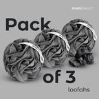 MainBasics Charcoal Infused Bath Shower Loofah Sponge Pouf Body Wash Scrubber - Image 6