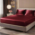 BEDELITE Satin Fitted Sheet and Pillowcases Set, Soft Similar to Silk Bottom by BEDELITE