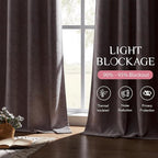Beauoop Pink Floral Jacquard Blackout Curtains 90 Inches Long 2 Panels - Image 4