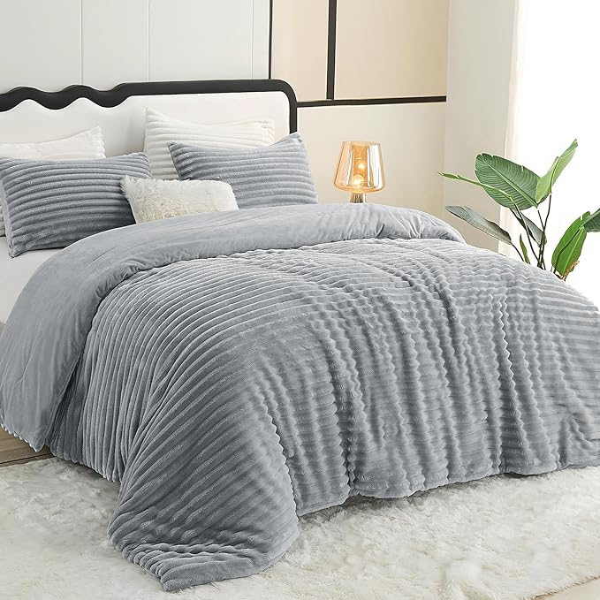 CozyLux Fluffy King Size Comforter Set - Image 9