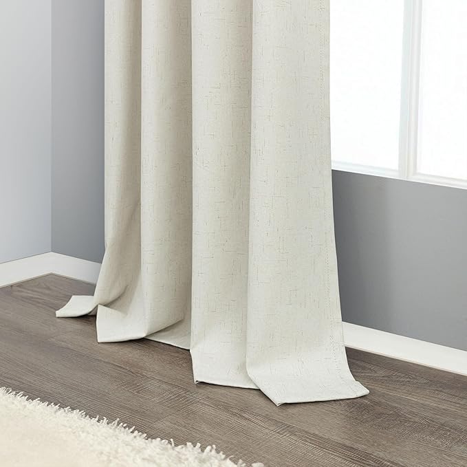 78 Inch Curtains 2 Panel for Bedroom Full Blackout Neutral Boho Window Drape - Image 8