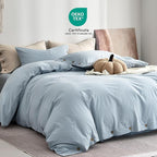 JELLYMONI 100% Washed Cotton Duvet Cover Twin – Soft, Breathable Linen-Look - Image 2