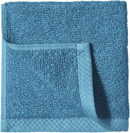 Amazon Basics Soft Cotton Washcloths, Lake Blue - Image 2