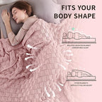 Knitted Weighted Blanket Adults, No Beads Heavy Blanket 36” x 48'' 3lbs - Image 3