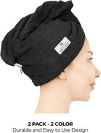 American Soft Linen 100% Cotton Hair Towels - Image 3