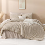 Andency Khaki Queen Comforter Set, 3 Pieces Lightweight Fluffy Boho Bedding - Image 2